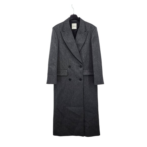 Sandro Women's Wool Blend Double-Breasted Long Coat - 34 - Picture 1 of 10